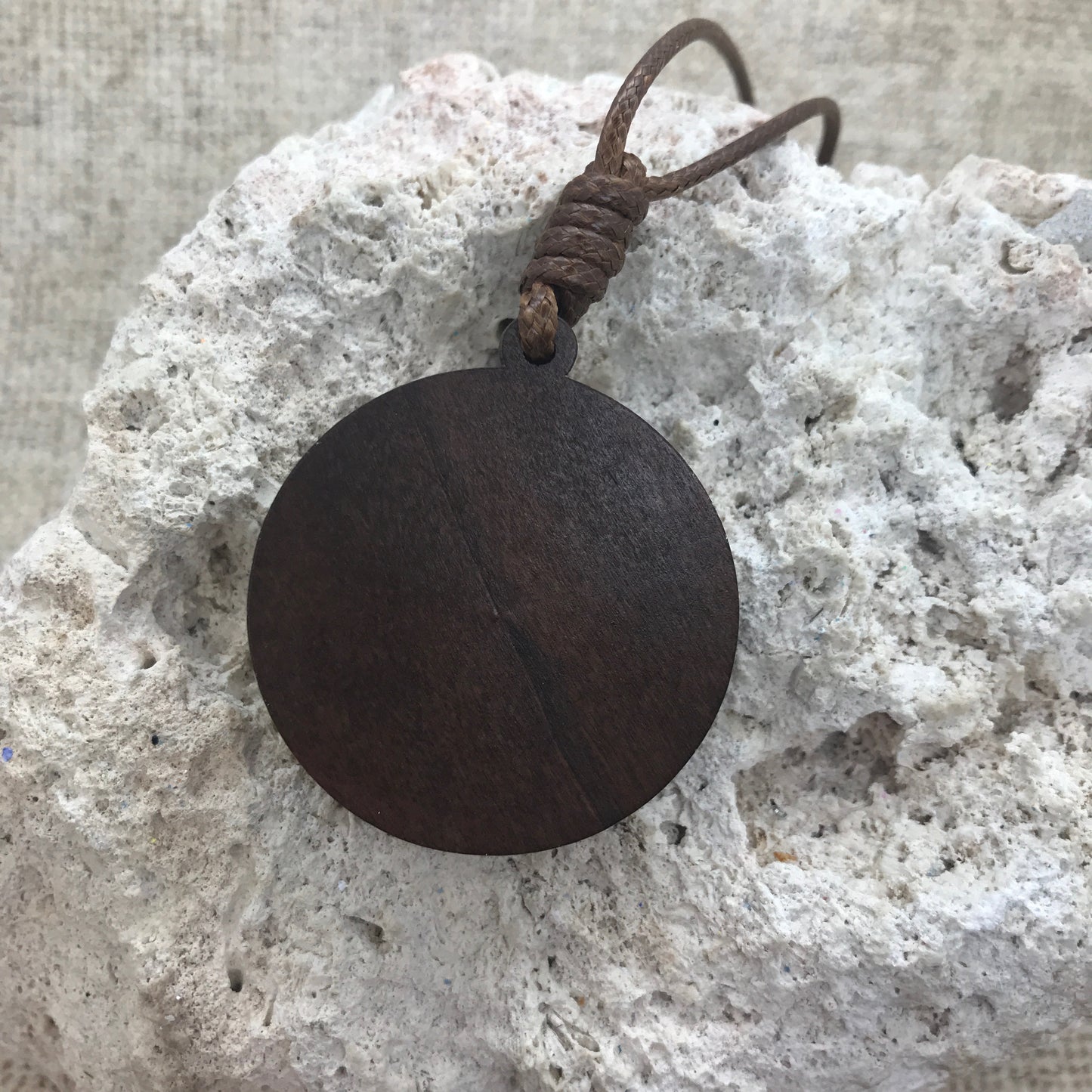 Eternal Flame Boho Abstract Art Wood Necklace