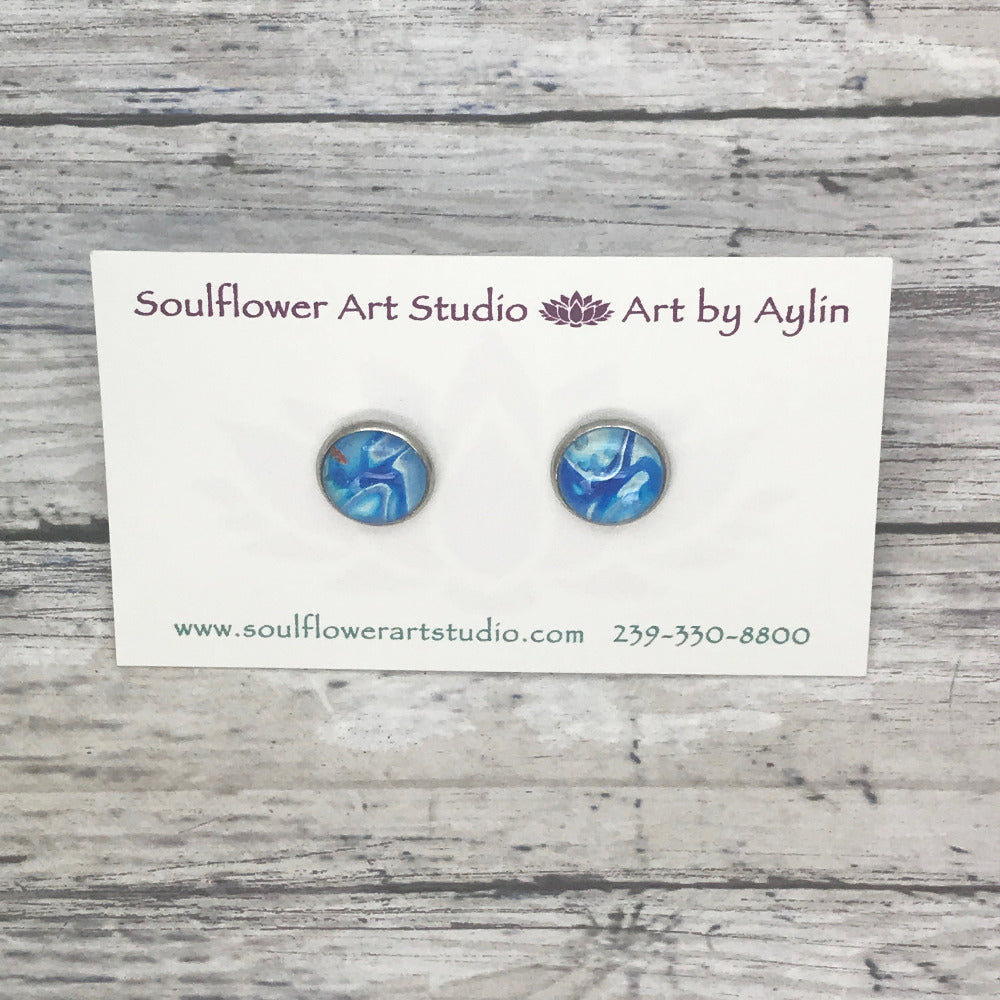 "Dreamy" Abstract Stud Earrings
