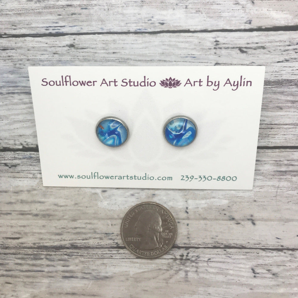 "Dreamy" Abstract Stud Earrings