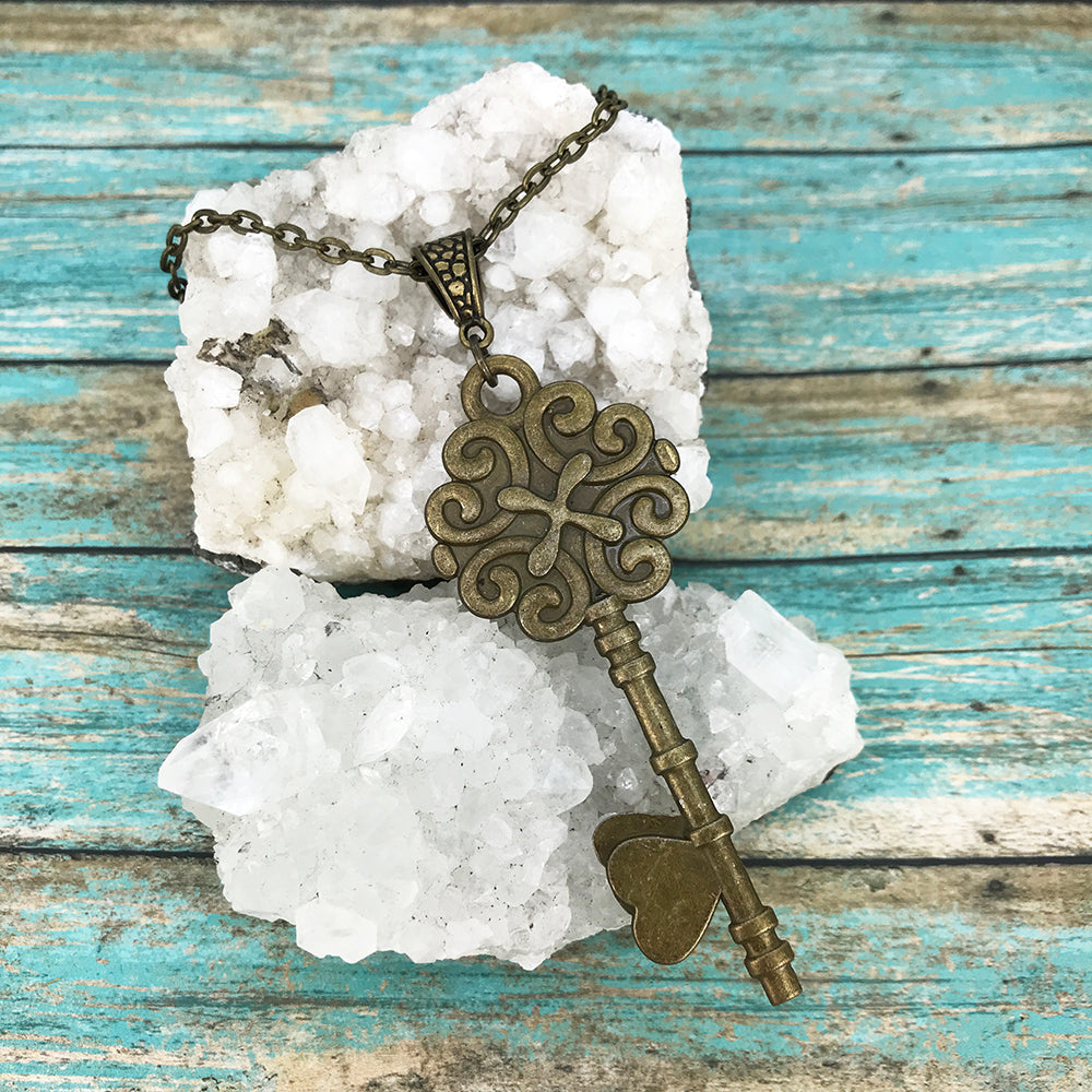Rt66 Blue Vintage Key Necklace
