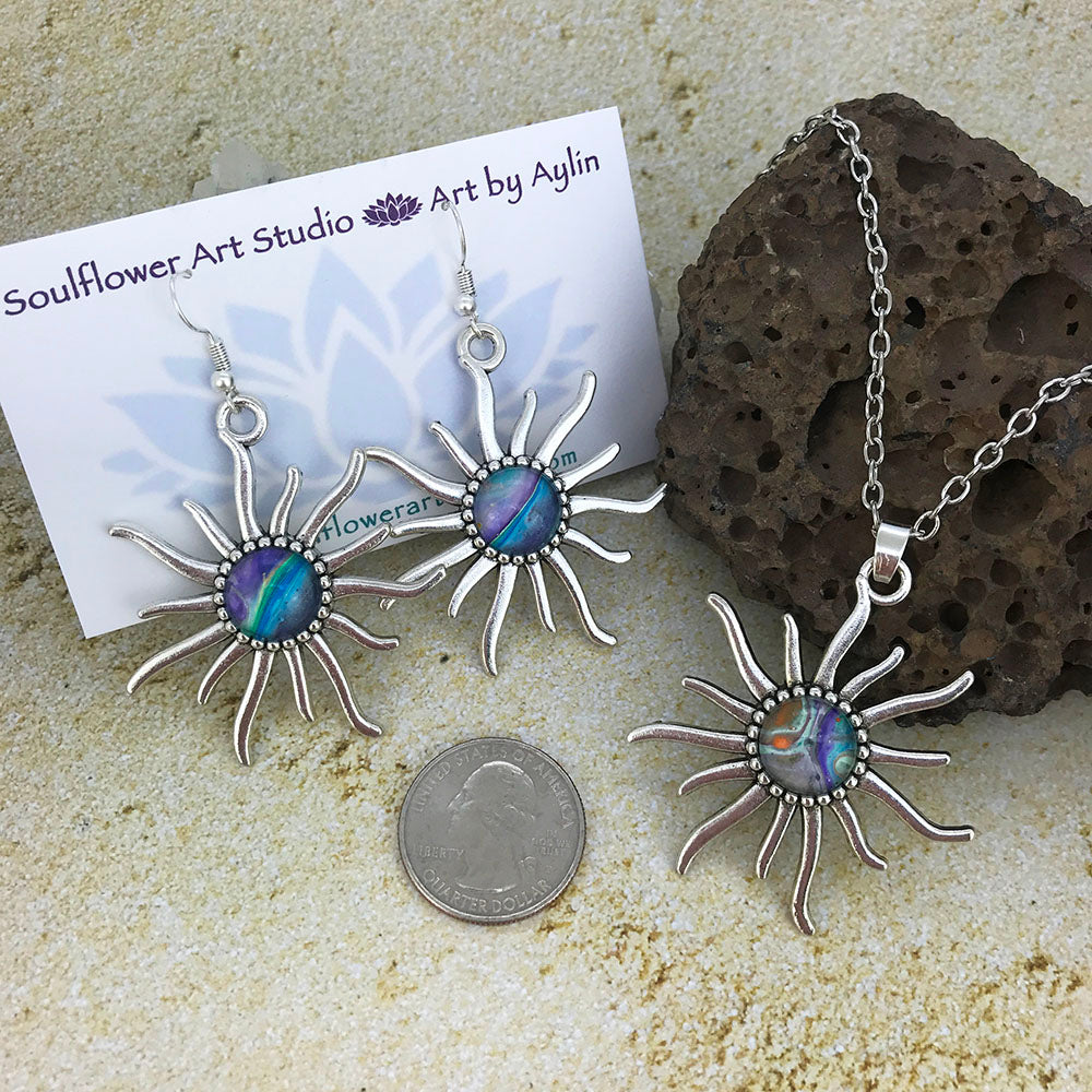 Blue sun jewelry on sale