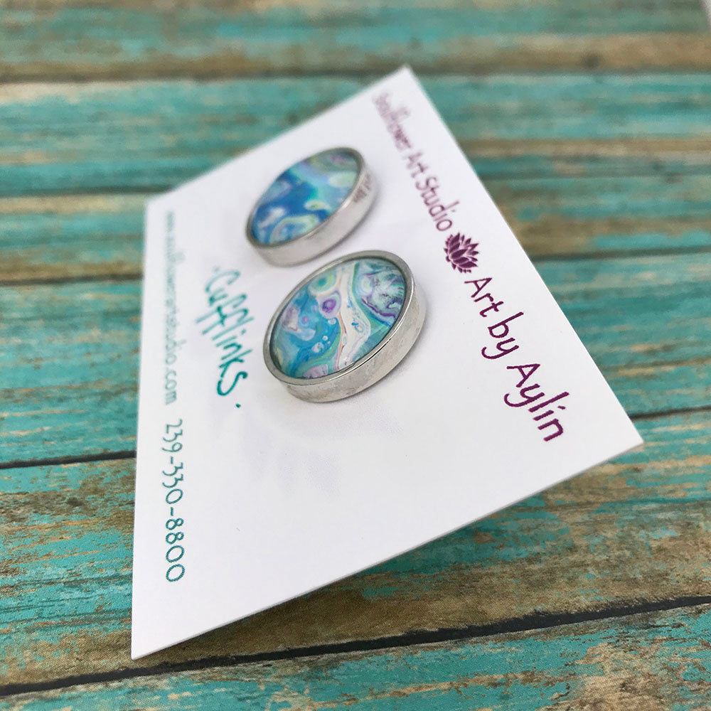 Artsy Abstract Cufflinks #104