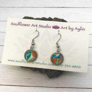 "Happy" Wearable Art Dangle Earrings