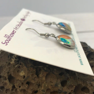 "Happy" Wearable Art Dangle Earrings