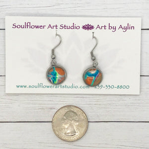 "Happy" Wearable Art Dangle Earrings