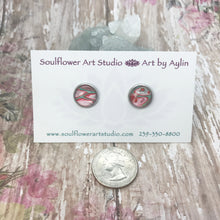 Load image into Gallery viewer, &quot;Strawberry Shortcake&quot;  Wearable Art Stud Earrings
