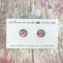 Load image into Gallery viewer, &quot;Strawberry Shortcake&quot;  Wearable Art Stud Earrings
