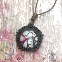 Load image into Gallery viewer, Bordeaux Boho Art Wood Necklace
