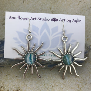 "Morning Glory" Wearable Art Sun Earrings
