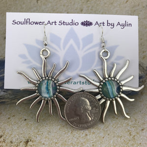 "Morning Glory" Wearable Art Sun Earrings