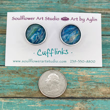 Load image into Gallery viewer, Artsy Abstract Cufflinks #102
