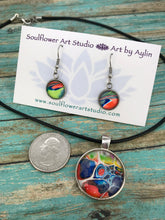 Load image into Gallery viewer, Colorful Abstract Necklace &amp; Earrings Set
