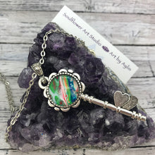 Load image into Gallery viewer, Candy Crush Silver Vintage Key Necklace
