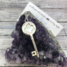 Load image into Gallery viewer, Peacock Silver Key Necklace
