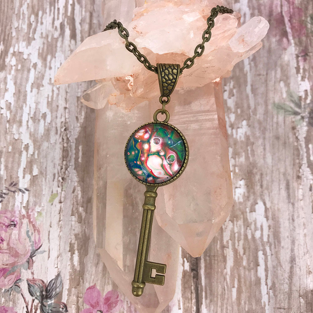 Candy Crush 2 Bronze Key Necklace
