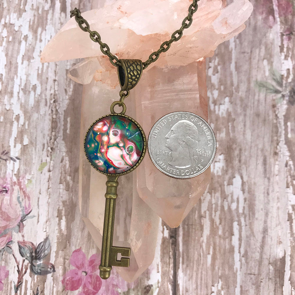 Candy Crush 2 Bronze Key Necklace