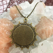 Load image into Gallery viewer, Turquoise Dreams Fluid Art Bronze Vintage Snowflake Necklace
