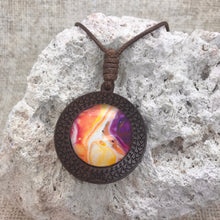 Load image into Gallery viewer, Eternal Flame Boho Abstract Art Wood Necklace
